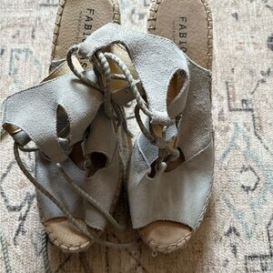 Fabiolas espadrille lace up sandals
